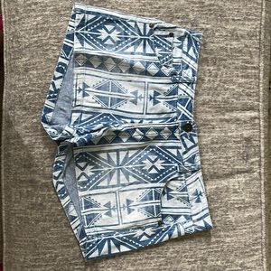 Aztec Blue Jean Shorts